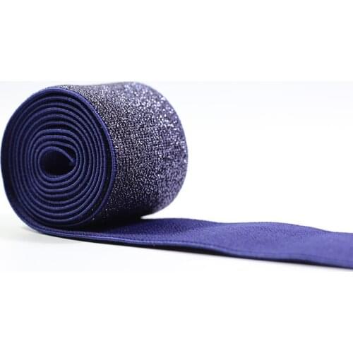 Blue silk ribbon 40MM elastic belt garment bag pants elastic belt rubber DIY sewing accessories rubber band