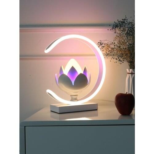 Nordic Led Table Lamp Simple Modern Living Room Bedroom Bedside Lamp Creative Study Ins Girl Net Red Warm Romantic Table Light