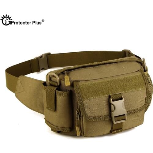 PROTECTOR PLUS Tactical Waist Bag Outdoor Military Assault Molle bag Climbing Riding Hunting Kettle Bags Sports Crossbody bags