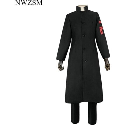 Tokyo Revengers Mikey Cos clothing total long suit black windbreaker red team logo cosplay anime costume