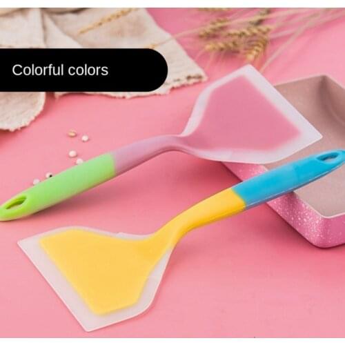 High Temperature Resistant Tamagoyaki Silicone Spatula Pan Dedicated Spatula Flat Bottom Spatula for Frying Pans