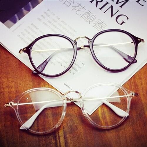 2019 Women Retro Myopia Eyeglasses Frame Female Eye Glasses Vintage Optical Glasses Prescription Transparent Frame