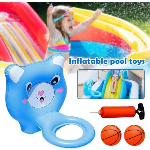1 x Ball Ring 2 x Ball 1 x Pump Inflatable Pool Toy Water Sports Basketball Set For Kids Tub Including Zwembad Accessoires