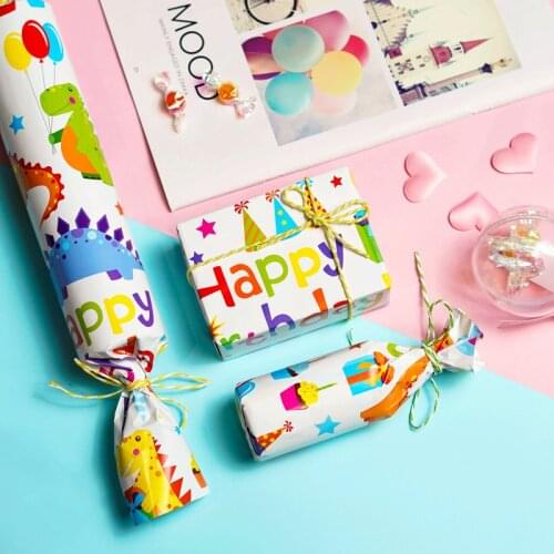 10pcs Childrens Cartoon Gift Wrapping Paper Birthday Gift Holiday Gift Cute Package Book Cover Paper Bouquet Toy Wrapping Paper