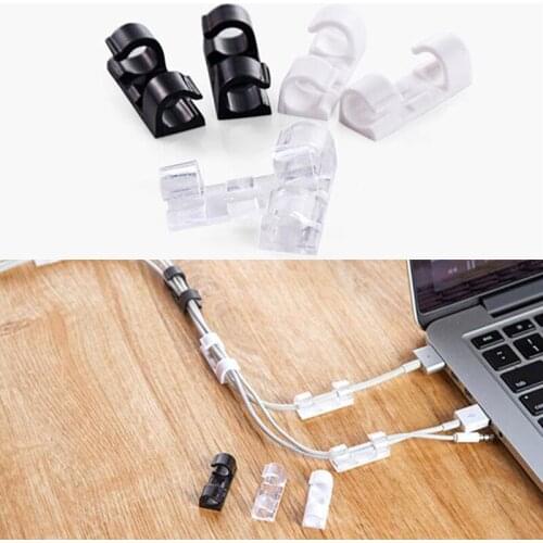 20/16Pcs Network Wire Organizer For Home Office Decor Pink Plastic Wire Self-Adhesive Organizer