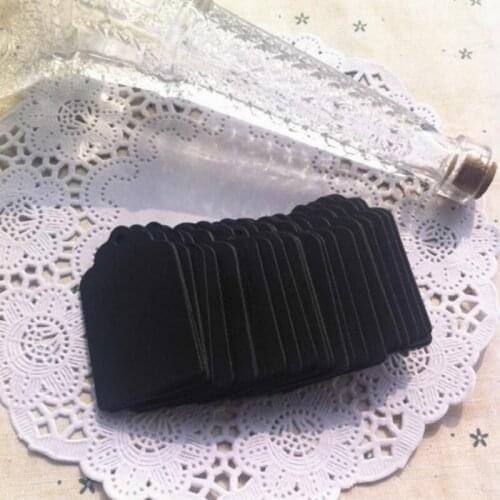 5*3cm Black Flower Heads Baking Blank Price Tag Cardboard Label Clothing Garment Tags Words Blank Paper Id Card 500 Pcs/lot