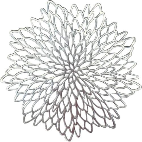 6Pcs 38cm PVC Table Mat Set Hot-Insulation Christmas Placemat Coffee Cup Mat For Dining Table Protection Home Wedding Holiday