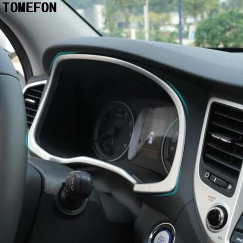 Car Styling For Hyundai Tucson 2015 New ABS Chrome Car Interior Instrument Panel Cover Trim Sticker Dashboard Accent Frame