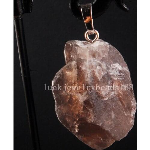 Free Shipping Fashion Jewelry 31x46x6mm Yellow Crystal Crystal Freeform Women Men Pendant bead C4014