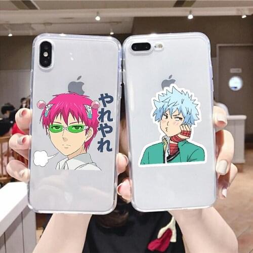 Disastrous Life of Saiki K Kusuo Phone Case For iphone 5 5s se 2 6 6s 7 8 12 mini plus X XS XR 11 PRO MAX transparent art bumper