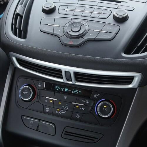 ABS Chrome Air Condition Vent Decorative Trim Chrome Sequin Sticker for Ford Kuga 2013 2014 2015 2016 Accessories