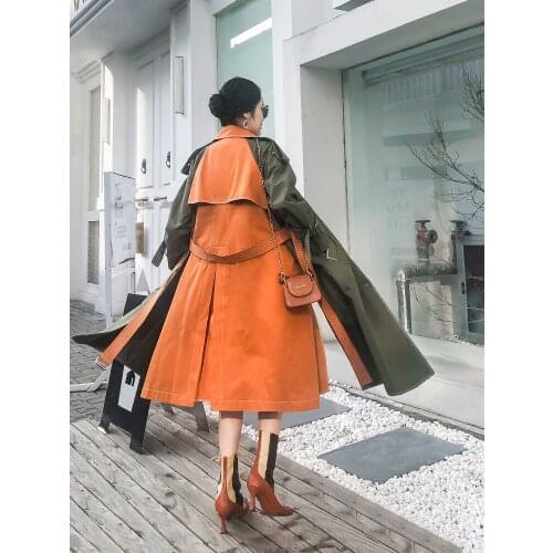 EyeTornado Women's Double Breasted Trench Coats