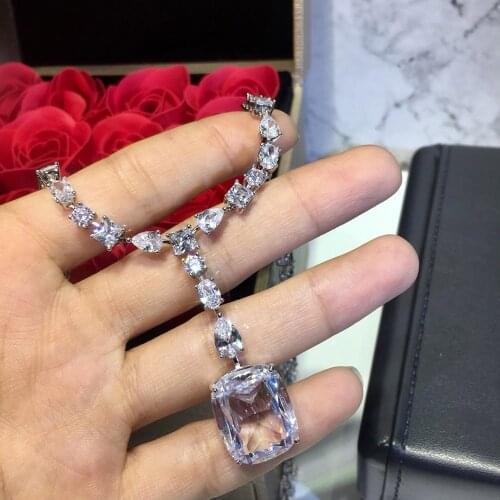 HIBRIDE New Design Brilliant Earring Ring Necklace Jewelry Set For Women Bridal Wedding Accessories Wholesale N-346