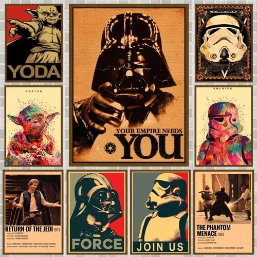 Star Wars Art Poster Krafe Paper Prints Art Retro Painting Home Decor Wall Stickers For Kid Room Decor