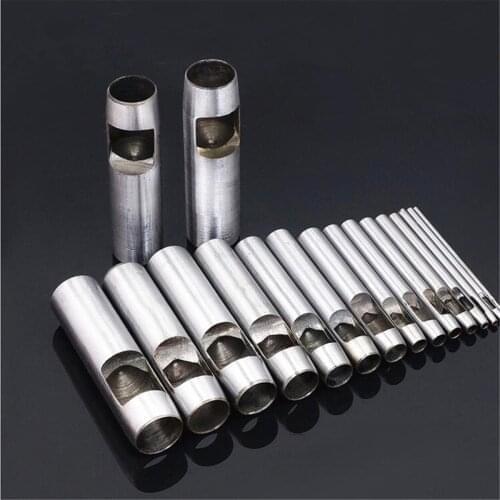 0.8-10mm Round Hole Punch Tool Hollow Cutters for Leather Belt Handwork Sewing