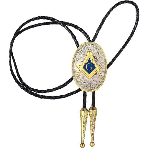 Western gold mason Letter G Cowboy Tie Novelty Necktie Bow Tie