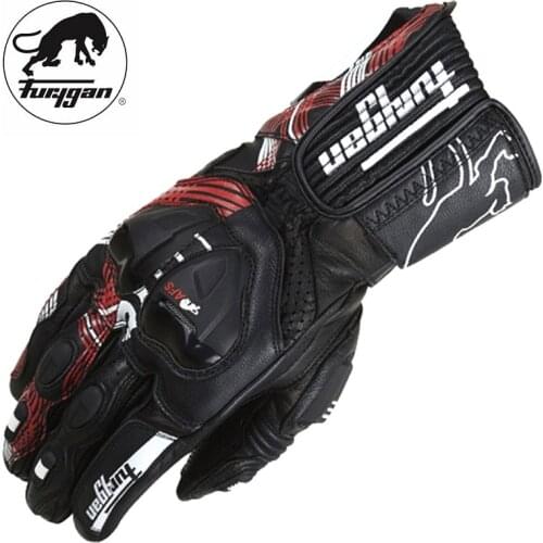 Hot Sale Motorcycle Mountain Bike Furygan Leather Gloves Cross Country Motorcycle Rider Leather Gloves Motorcycle Racing Gloves
