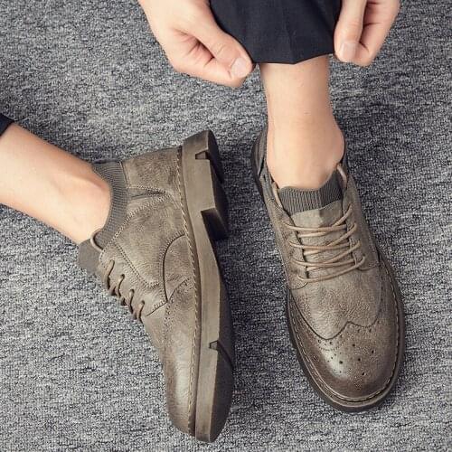 Casual Sneaker Leather Shoes Men Man Shoe Sport Mens Causal Black Loafers For Mens Fashion Flat Sneakers