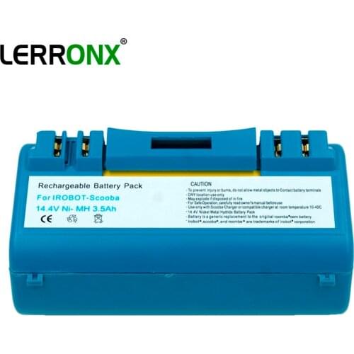 LERRONX 14.4V 3500mAh NI-MH Replacement Vacuum Cleaner Rechargeable Battery for iRobot Scooba 330 340 350 380 385 390 5900 5800