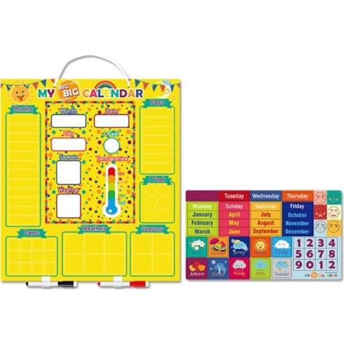 Weather Calendar Magnetic Board Development Learning Enlightenment Children Toys 63HE