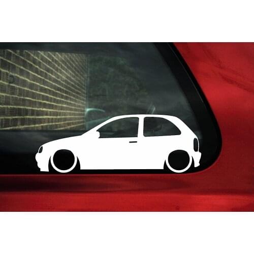 For Lowered car silhouette sticker - for Vauxhall Corsa B (3 door) Car Styling