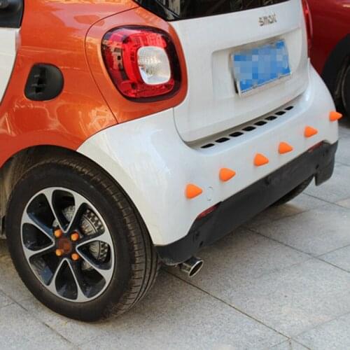 Car Rear Bumper Spike Guard Protector Stickers For Smart Fortwo Forfour 453 451 450 Crossblade City Cabrio City-Coupe Roadster