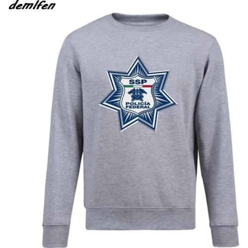 SSP Policia Federal hoodie Novelty Cool Tops MenS Fleece pullover hoodie Spring autumn Casual Coat Cool Male Sweatshirt