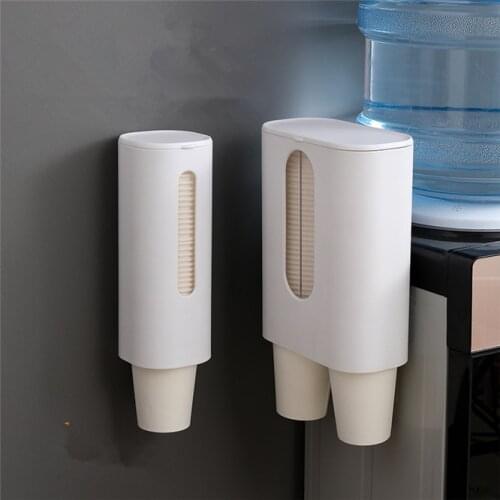 NEW Water Dispenser Cup Holder Disposable Cup Holder Automatic Cup Storage Rack Cups Container Holder Pull Type Dispenser Shelf