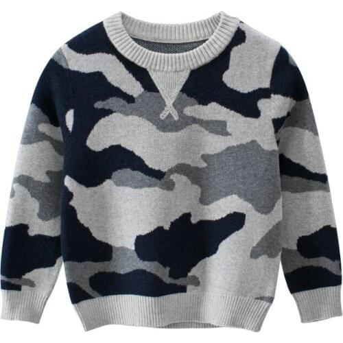 Autumn New Fashion Boys Baby Boys Clothes Kids Clothes Childrens Sweater For Boy Long Sleeve O-Neck Camouflage Print