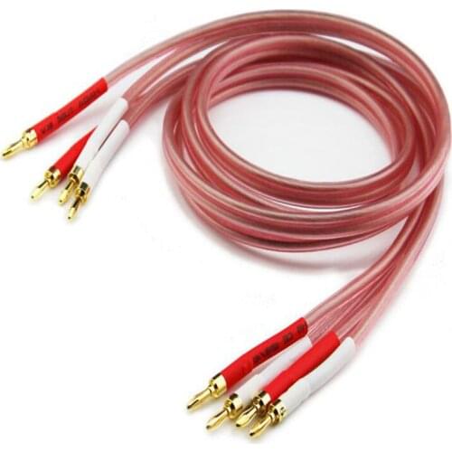Pair Hifi Audiophile High Purity Oxygen-free Copper Transparent Surround Cable Audio HPXP Main Bulk DIY Speaker Cable
