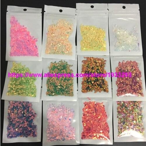 2*4mm Flat Brilliant 12 Color per set Horse eyes loose sequins Paillette Craft For Nail Beauty ,DIy Design