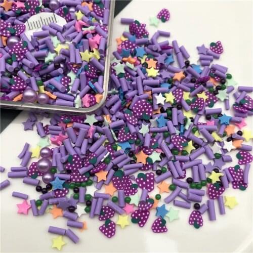 50g Mix Polymer Clay Sprinkle With Pearl For Kids Diy ,Soft Clay For Craft Clay/Nail Art/Scrapbook Decoration, Filler
