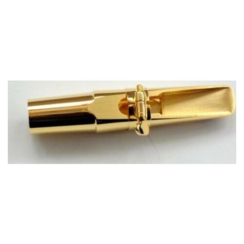 Gold Plated Metal Tenor Saxophone Mouthpiece With Cap Ligature Saxophone Accessories