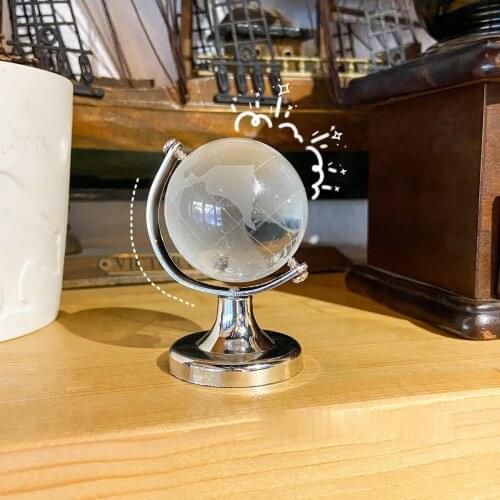 Simple Mini Globe Girls Heart Creative Desktop Ornament Transparent Desk New Year Gift