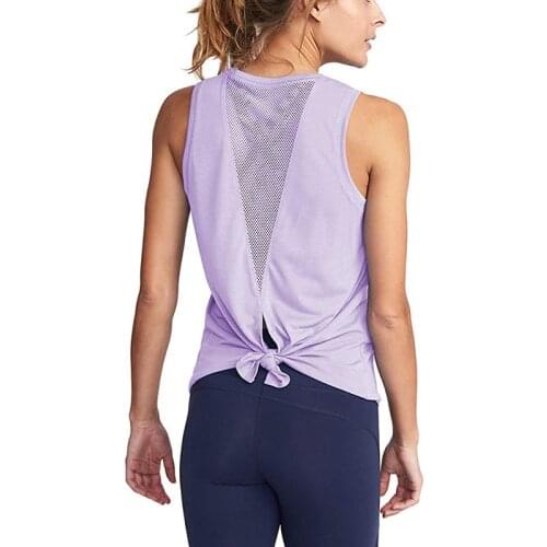 SALSPOR Workout Tops For Casual Women Summer Yoga Tank Top Quick Dry Mesh Hollow Out Sport Vest Breathable Sleeveless T Shirt