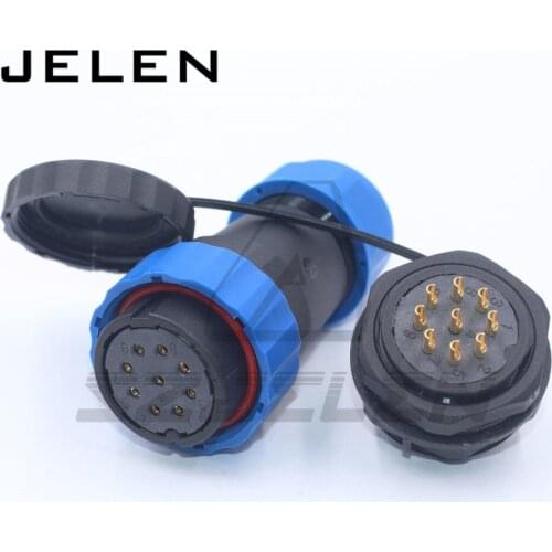 SD28TP-ZM, male female wire connector, waterproof solder wire connectors led strip connector 9pin plug and socket IP68
