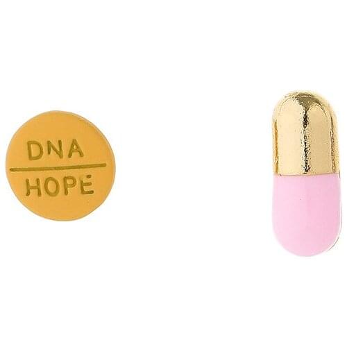 12 pair / lot fashion jewelry accessories new design metal korean aesthetic pill capsule earrings