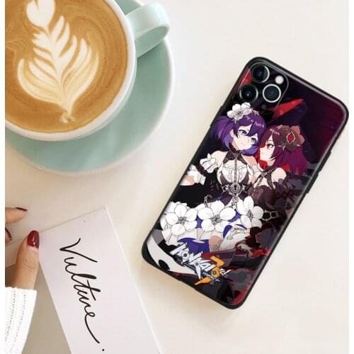 Seele honkai impact manga art silicone Phone Case FOR iPhone Se 6 6s 7 8 Plus X Xr Xs 11 12 Mini Pro Max Glass Cover Shell