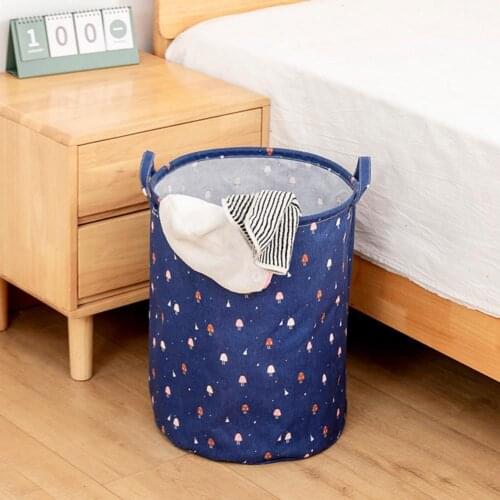 Cartoon Print Storage Basket Home Folding Dust-proof Large Capacity Laundry Bag