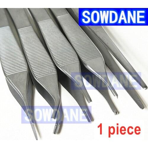 1 piece Dental Surgical Tissue Tweezer Dental Forcep Extraction Hemostat Medical Tweezer Dentist Surgery Tool Stainless steel