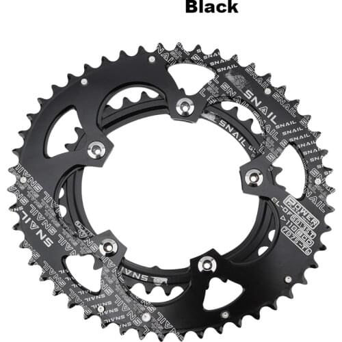 Bicycle road bike ultralight double disc chain wheel five-jaw BCD 110mm 53 / 55T ultralight CNC climbing chain wheel