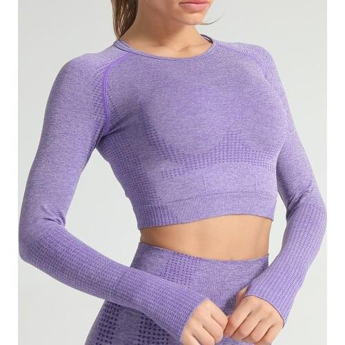 5 Color Vital Yoga Top Women Sports Crop Top Sports Tops Gym Women Seamless Shirt Yoga Shirt Womens Fitness Tops