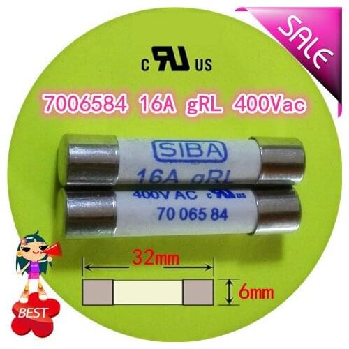 Fuse Tube 16A gRL 7006584 400V AC 6x32mm Ceramic Fuse