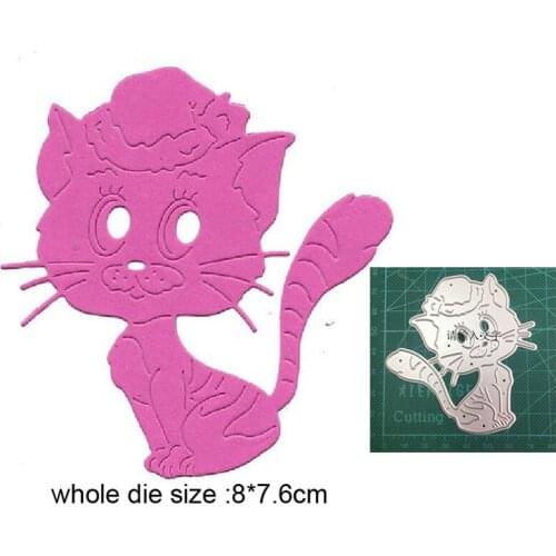 Cutting dies cute cat metal cutting dies cut die mold decoration Scrapbook paper craft knife mould blade punch stencils dies DIY