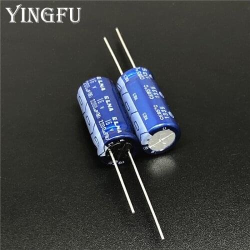10pcs 2200uF 16V ELNA RE3 Series 10x20mm 16V2200uF Audio Capacitor