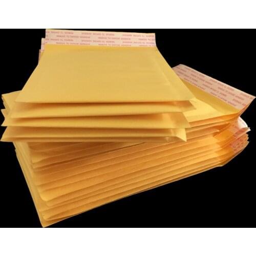 10pcs Lot 14*20cm Padded Mailing Self-adhesive Sealing Yellow Kraft Paper Bubble Bag Packing Envelope Business Mailers Supply