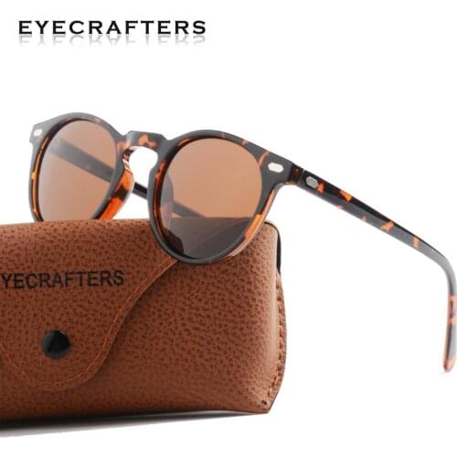 2020 Fashion Brand Designer Glasses Vintage Polarized Round Mirrored Sunglasses Mens Womens Classic TR90 Driving Eyewear TR90