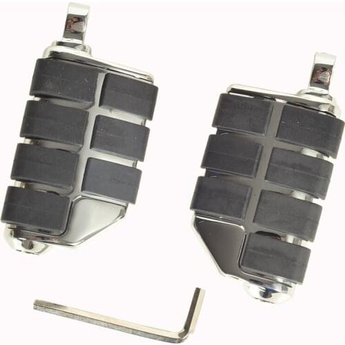 3/8 "universale Chrome Motociclo Poggiapiedi Anti Vibration Pedane case for Harley Sportster Softail FXST 883 XL spedizione