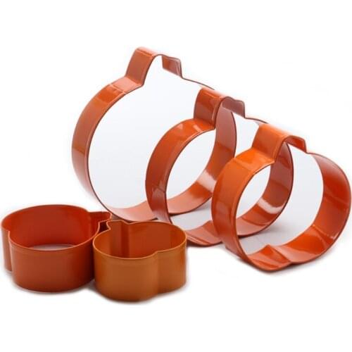 5 Pcs Pumpkin Cookie Cutter Stainless Steel Baking Fondant Mold Biscuit DIY Mould Halloween Cake Decoration Tool