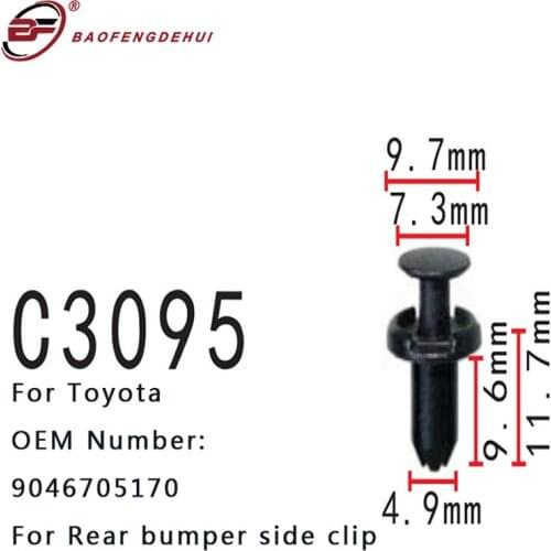 Car Plug Auto 9046705170 For Toyota Car Rear Bumper Side Clip